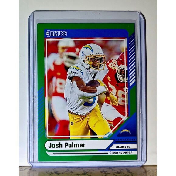 Josh Palmer 2024 Panini Donruss NFL #53 Press Proof Card Los Angeles Chargers - Picture 1 of 2